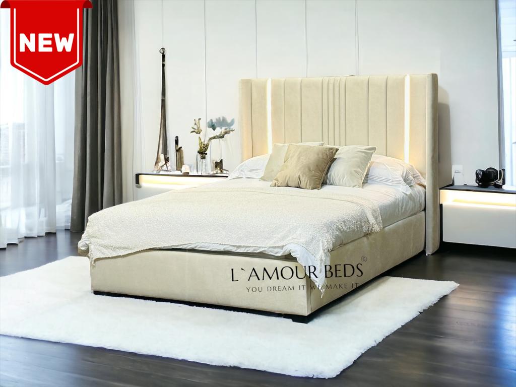 small double led bed 