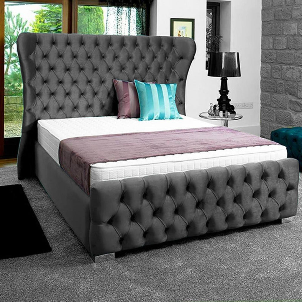 wingback bed frame