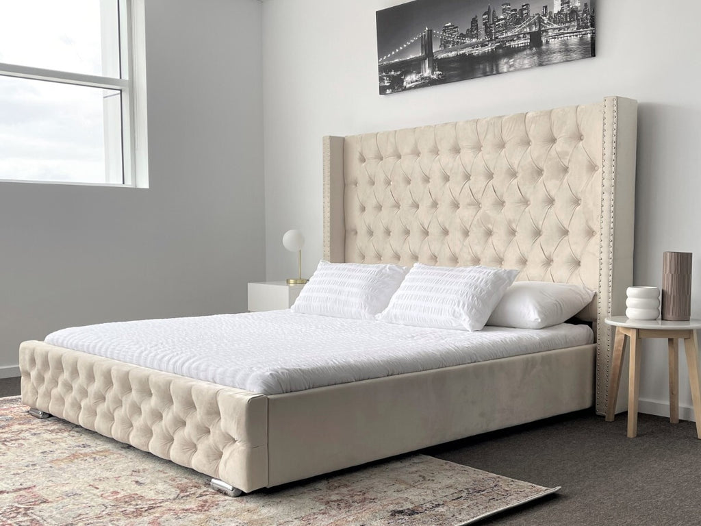 Grey Double Bed Frame