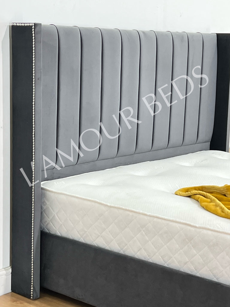 black double bed frame